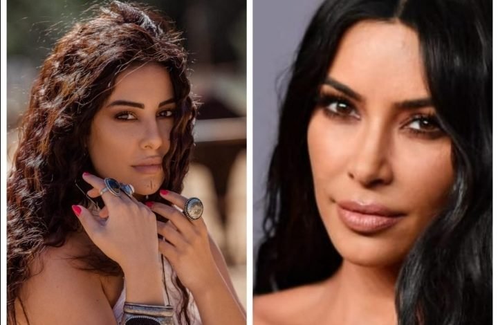 شبه كبير بين الممثلة اللبنانية غنوة محمود وكيم كارداشيان