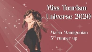 الارمنية ماريا ماميكونيان وصيفة ثالثة في مسابقة الجمال العالمية Miss Tourism Universe 2020