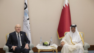 أمير قطر يبحث مع ميقاتي دعم العلاقات وتطورات لبنان