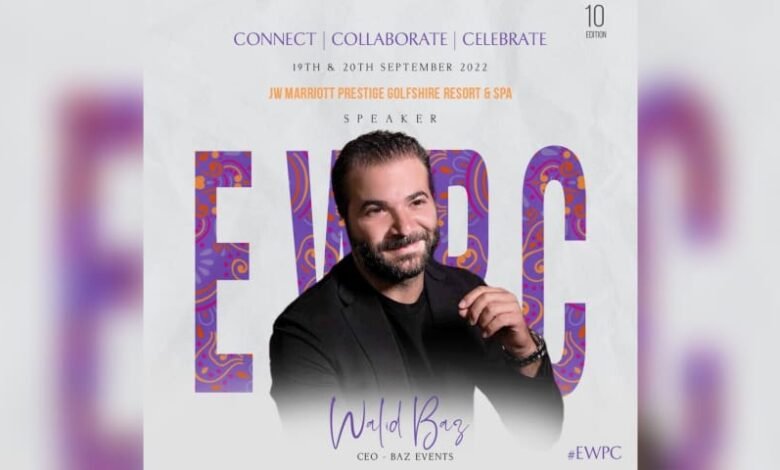 وليد باز يشارك في مؤتمر اكزوتيك لمنظمي حفلات الزفاف في الهند EWPC