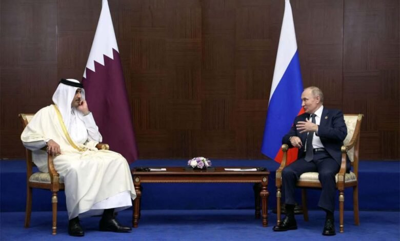 أمير قطر وبوتين يلتقيان في أستانة ويؤكدان: علاقتنا تتطور