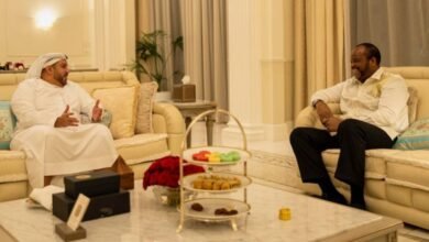 منذر درويش يستقبل الملك مسواتي الثالث