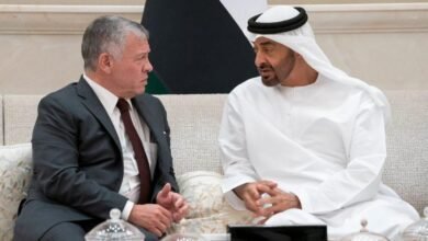 ملك الأردن يبحث مع رئيس الإمارات التعاون المشترك
