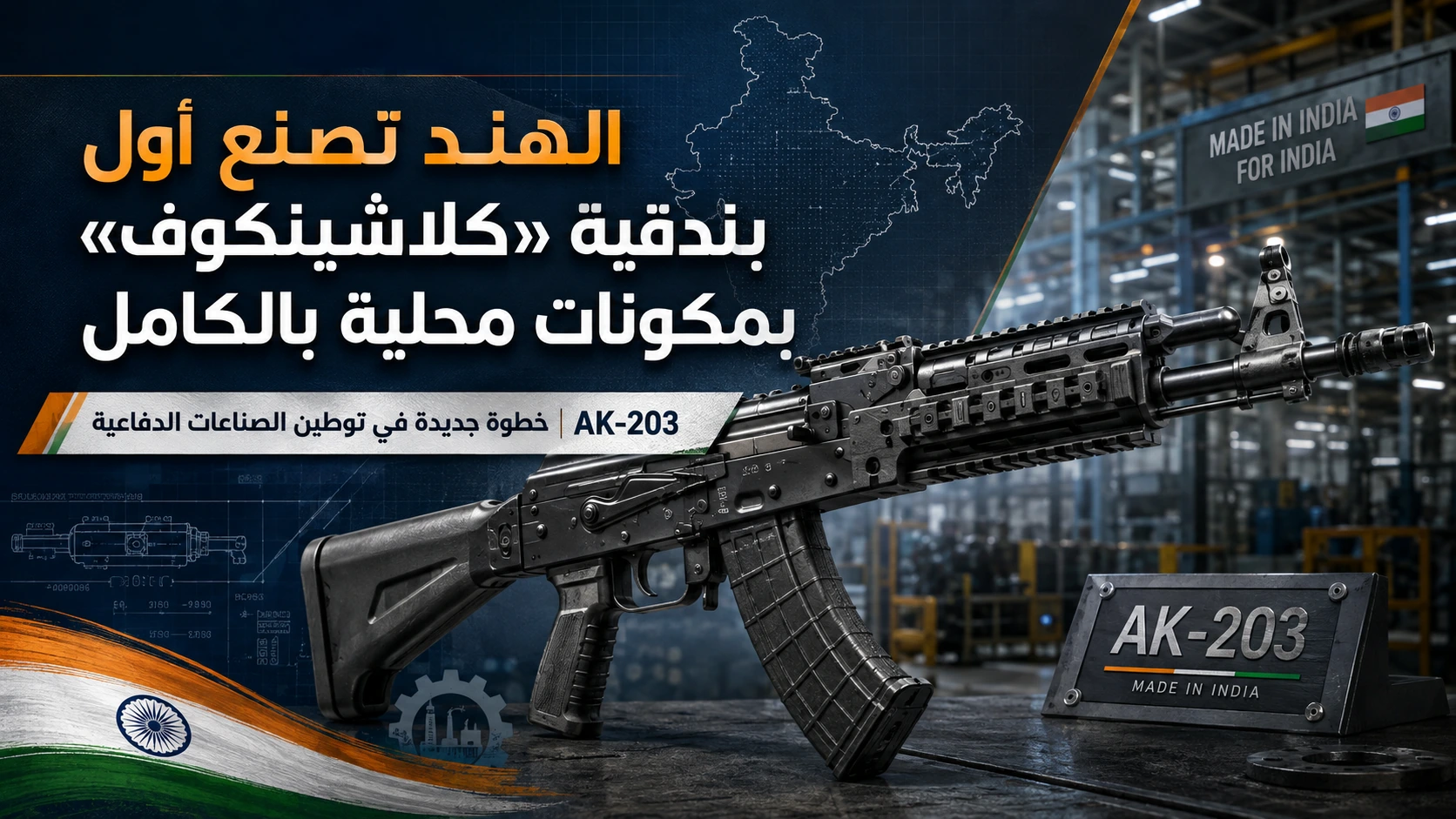 صورة مميزة: إنتاج أول بندقية AK-203 هندية الصنع بالكامل في أميثي