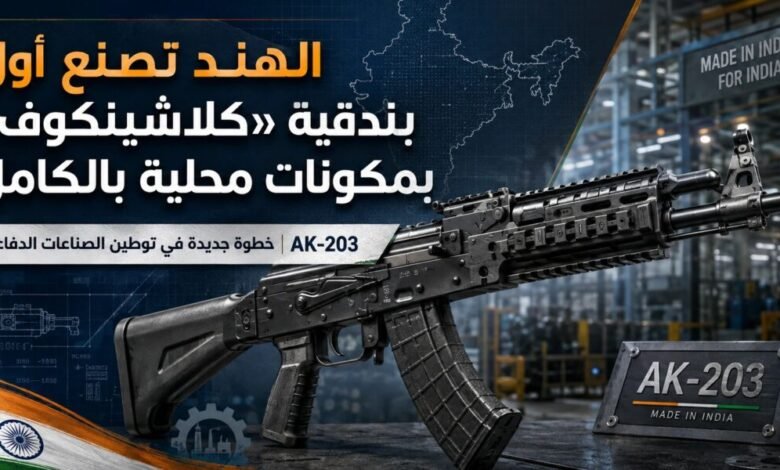 إنتاج أول بندقية AK-203 هندية الصنع بالكامل في أميثي